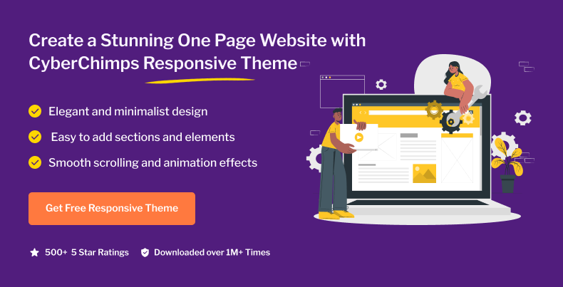 Create a stunning one page website with CyberChimps Responsive Theme